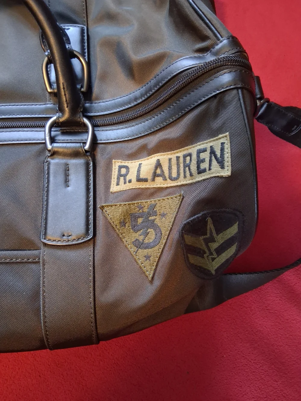 Polo by Ralph Lauren Olive Green & Black Backpack And Duffle Bag